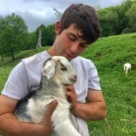 Cuddle a goat